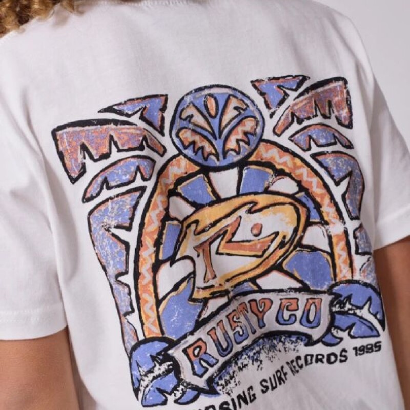 Remera MUNKE Rusty Blanco