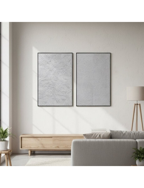 CUADRO CANVAS 60x90cm MARCO NEGRO PINTURA BLANCO 2 CUADRO CANVAS 60x90cm MARCO NEGRO PINTURA BLANCO 2