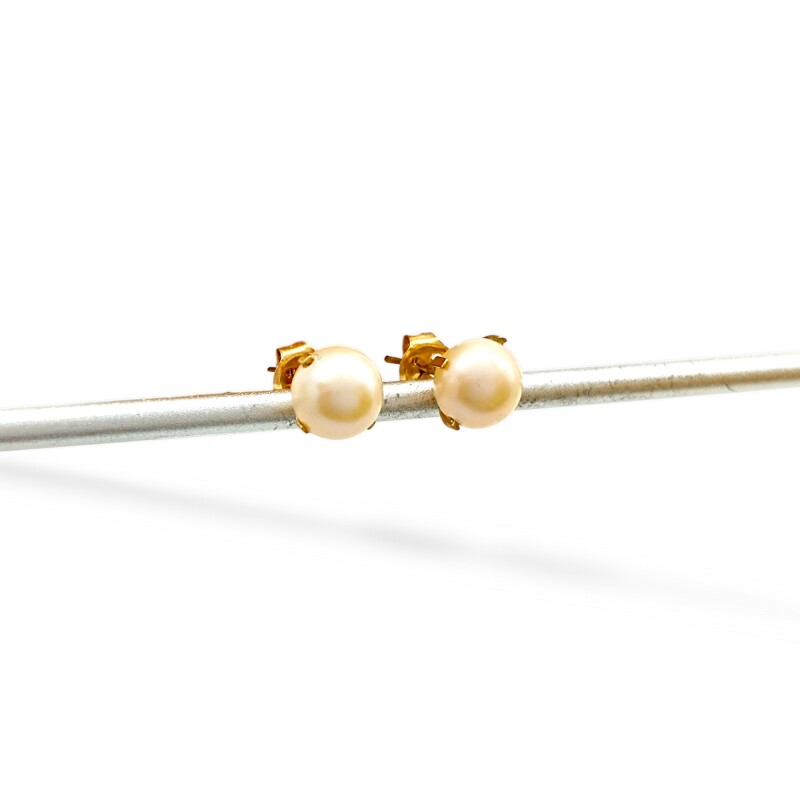 Caravanas Perlas- Oro bajo - Perla española- CA8238 conperla