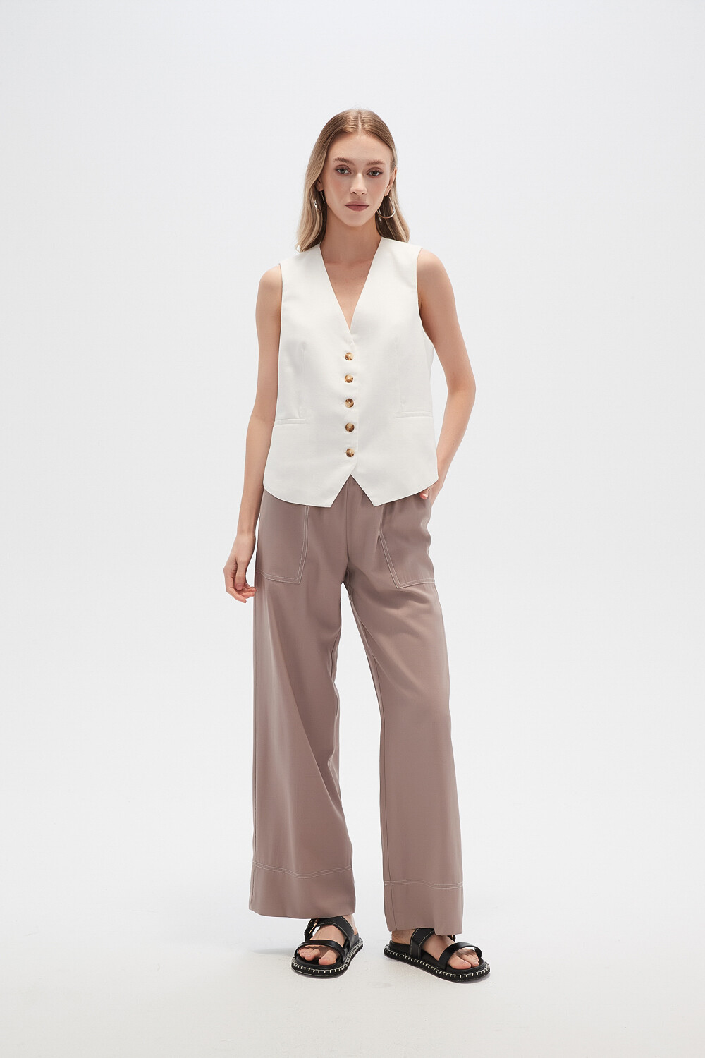 Pantalon Crescent Taupe Claro