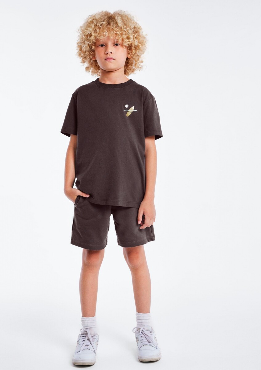 CONJUNTO DE FORRO POLAR ESTAMPADO INFANTIL - NEGRO 