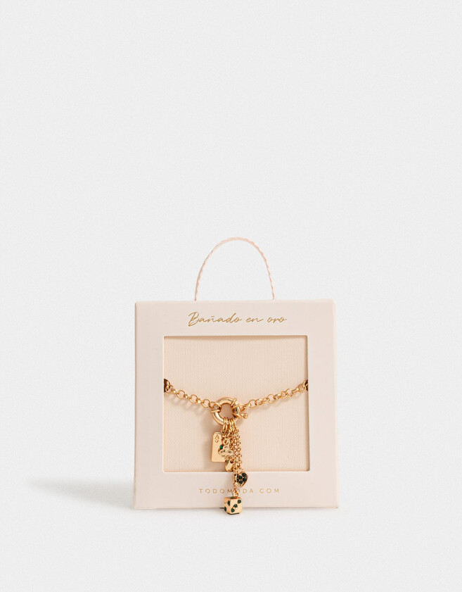 Collares Cortos Bañada en Oro Collar Corto Dijes Bañado En Oro - Dorado