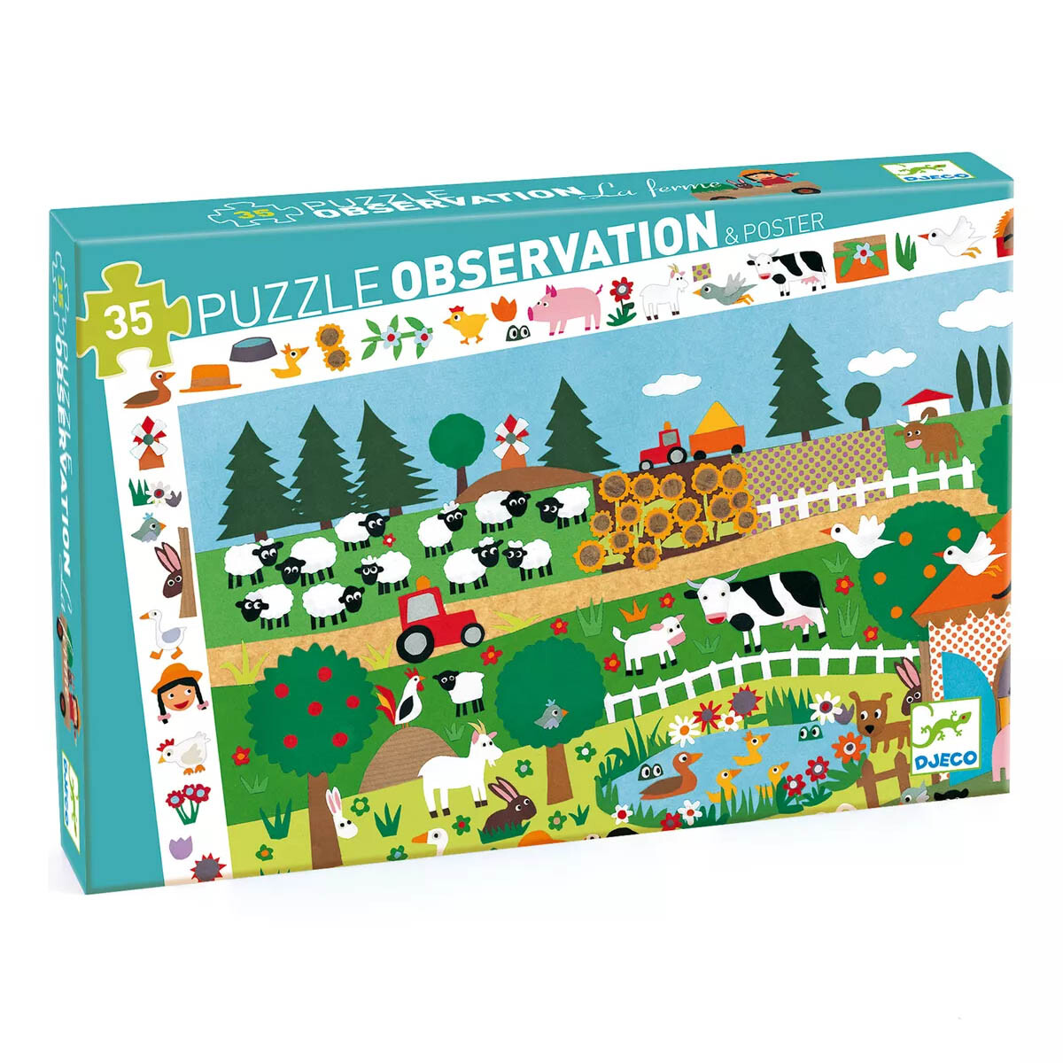 Puzzle de Observación La Granja 35 piezas Djeco 