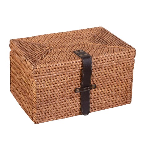 CAJA ORG RTB2477 RATTAN NATURAL-BEIGE RTB2477, NATURAL/NEGRO