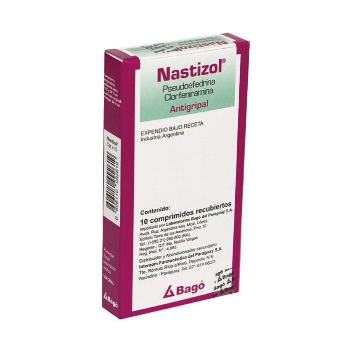 NASTIZOL CJ X 10 COMPRIMIDOS única