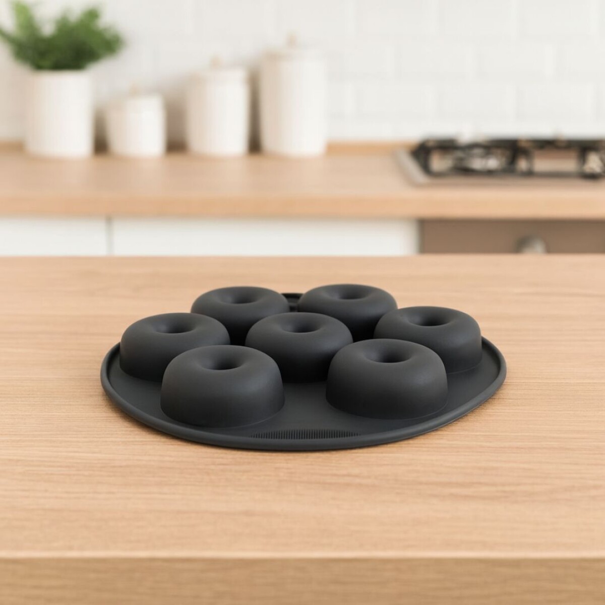 MOLDE PARA DONAS DE SILICONA 28X26X2,8CM - GRIS 