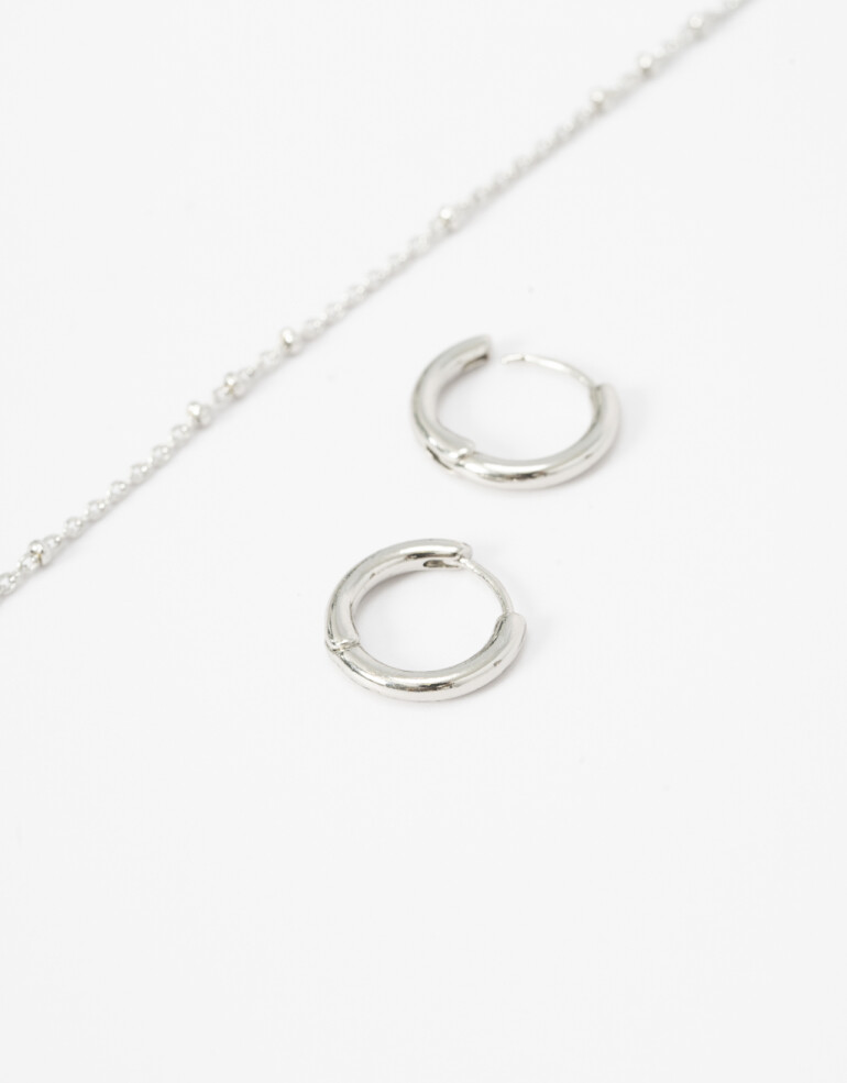 Bijouterie Set Metal Set De Bijouterie - Plateado Rodio