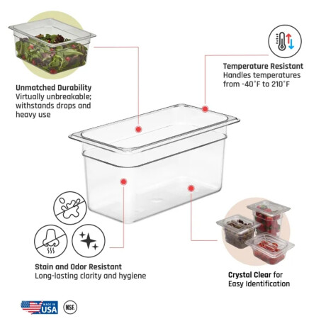 Cuba de Policarbonato GN 1/3 15 cm Cuba de Policarbonato GN 1/3 15 cm