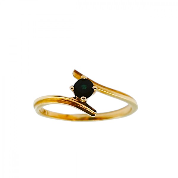 Anillo Solitario-Oro Bajo-Piedra Zafiro-AN8122 conpiedra