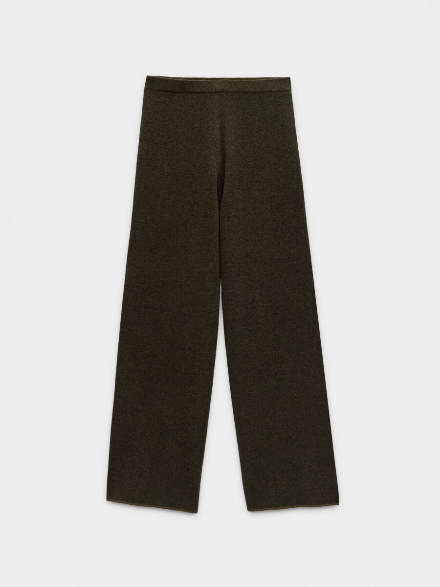 Pantalón De Punto Cintura Elástica caqui