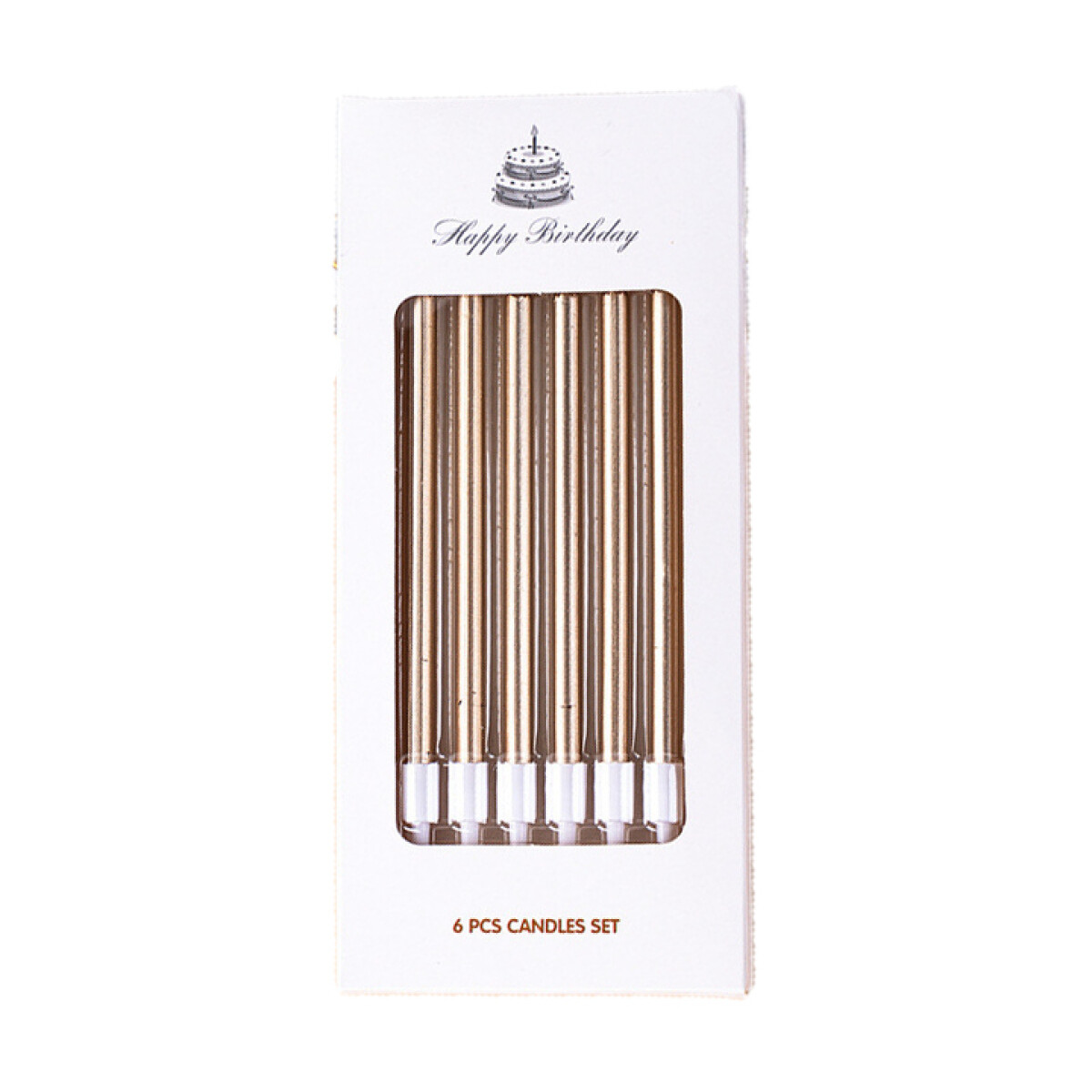 Velita Metal recta 10 cm x 6 - Oro Rosa 
