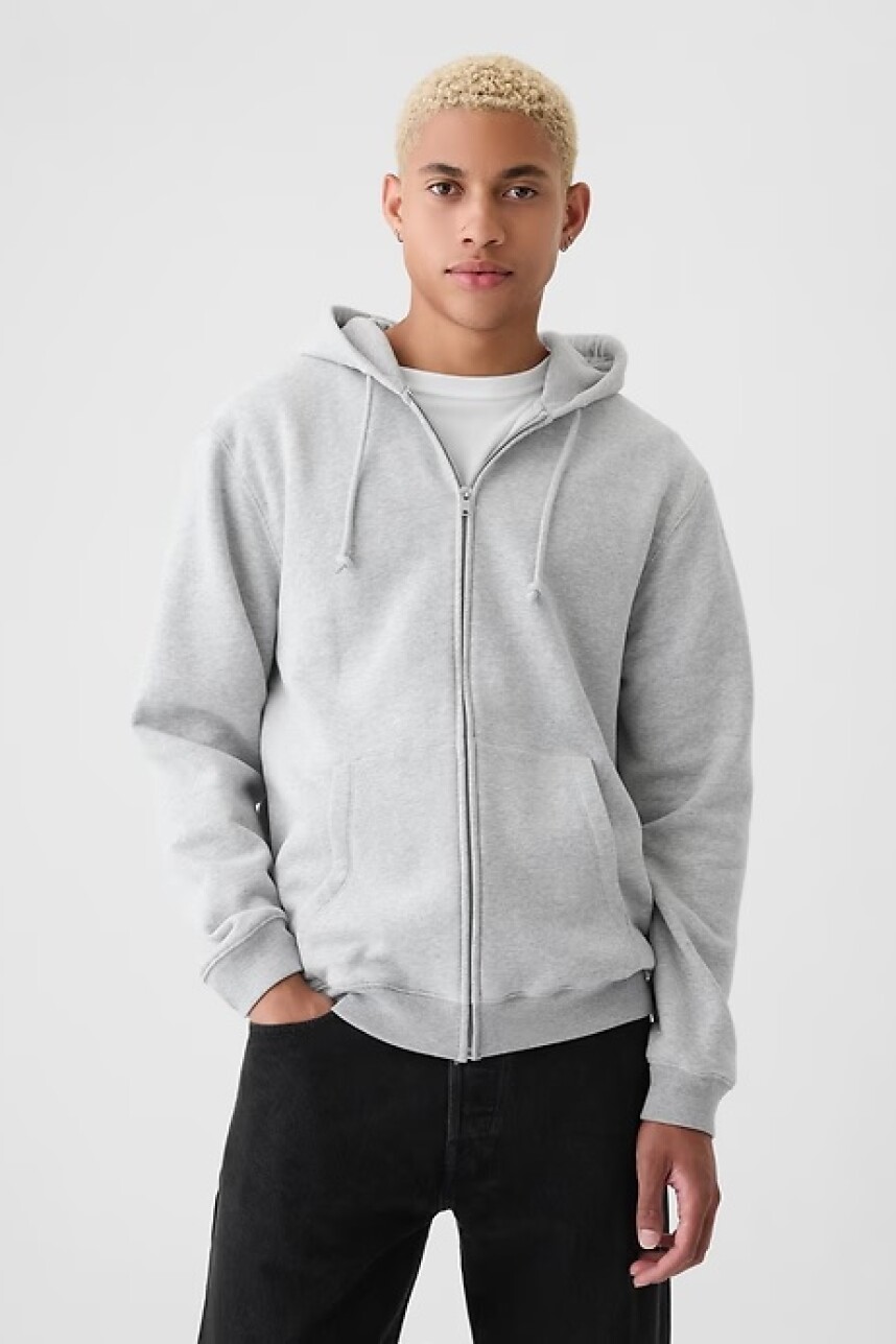 Canguro Con Cierre Hombre Light Heather Grey B08