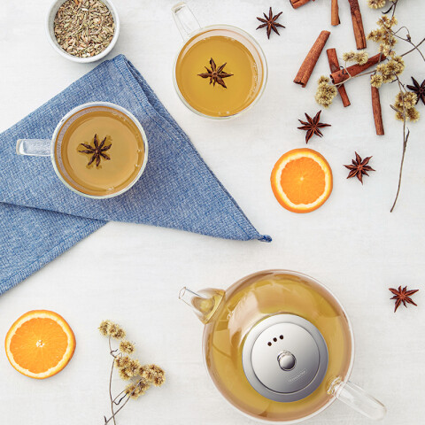 KIT para té - tetera con infusor 1LT + 2 tazas -TRAMONTINA TF9000