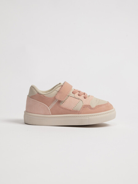 Zapatilla deportiva con velcro Rosa