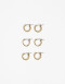 Aros Argollas Set Metal Argolla Set Metal Delicado - Dorado