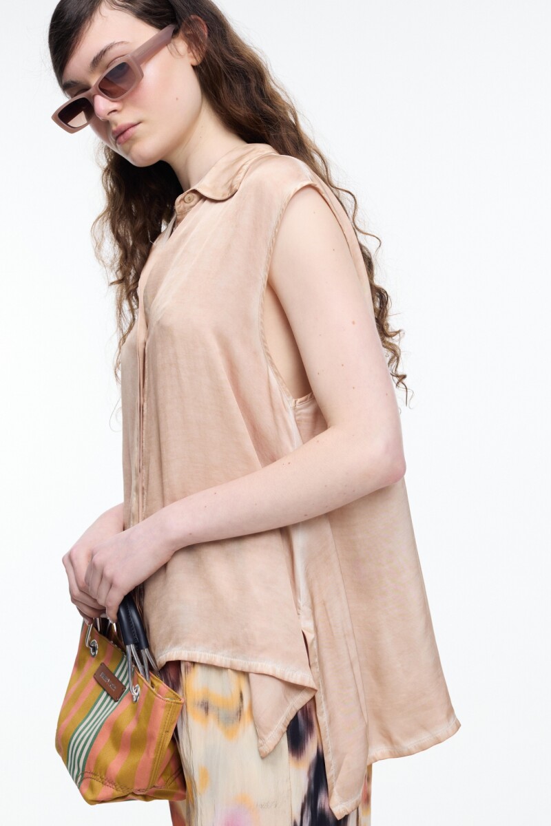 CAMISA IRREGULAR Beige