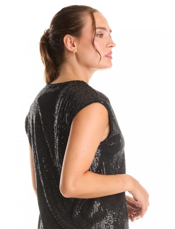 Blusa Lentejuelas NEGRO