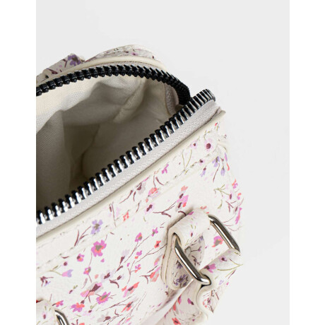 Monedero Cuerina Formato Cartera Estampado Flores