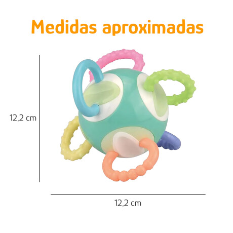 Sonajero Mordillo 2en1 Texturizados 6Asas para Bebés Huanger Multicolor