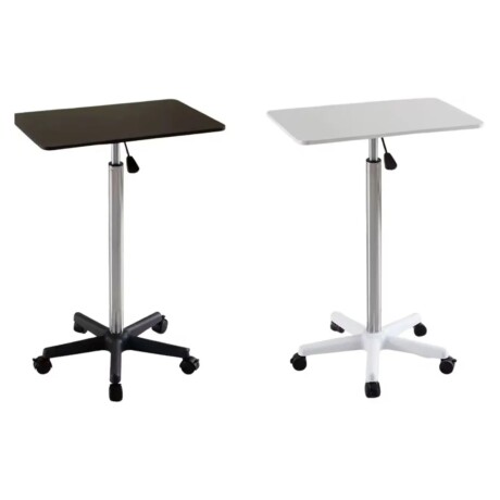 Escritorio portátil elevable con ruedas negro