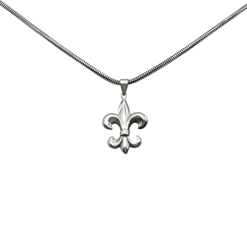 Dije Colgante Flor de Lis-Plata 925-Sin Piedra-CP3238 sinpiedra