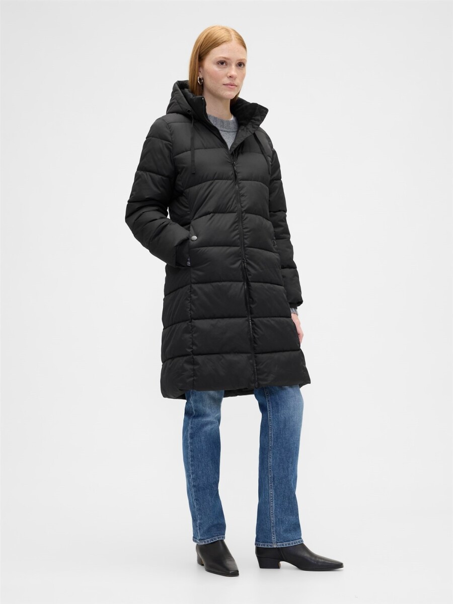 Campera Larga Puffer Mujer - Black 1 