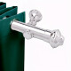 Barrote cromado metal 2,00m 28mm + 2 soportes PLATEADO PLATEADO