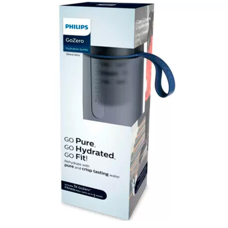 Botella con Filtro Purificador Philips Gozero 590 ml Azul
