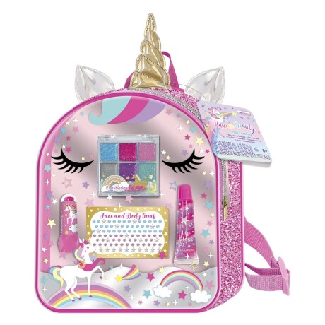 Mochila Belleza Niña c/ Labiales Sombra Ojos Gemas Adhesivas Multicolor