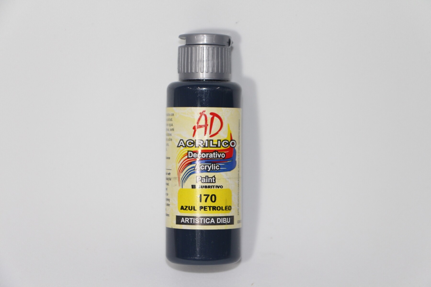 PINTURA ACRILICA ARTISTICA DIBU 60 ML. DIFERENTES COLORES - COLOR AZUL PETROLEO 170 