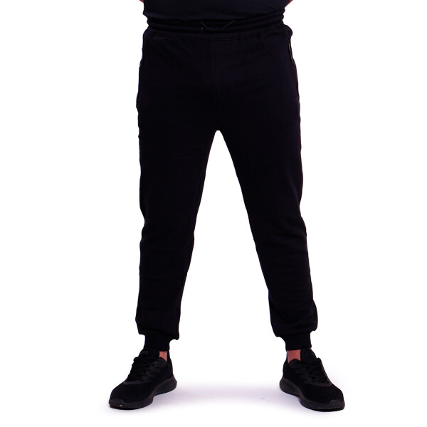Pantalón Hombre Diadora Con Puño Y Felpa Negro