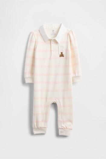 Enterito Rugby Bebé Pink Stripe