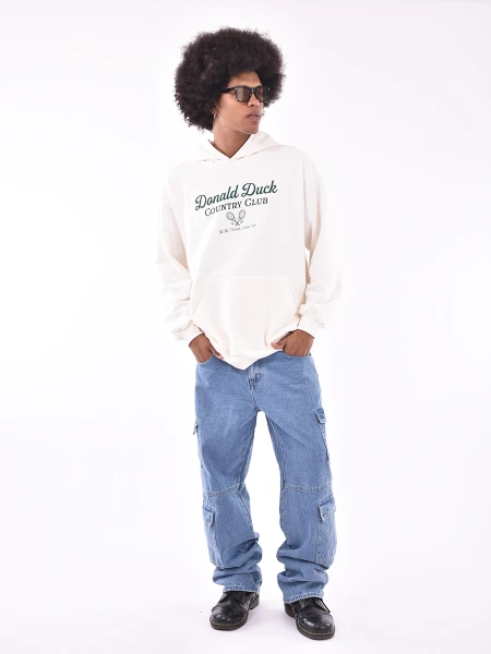 HOODIE DONALD SPORTS OFF WHITE