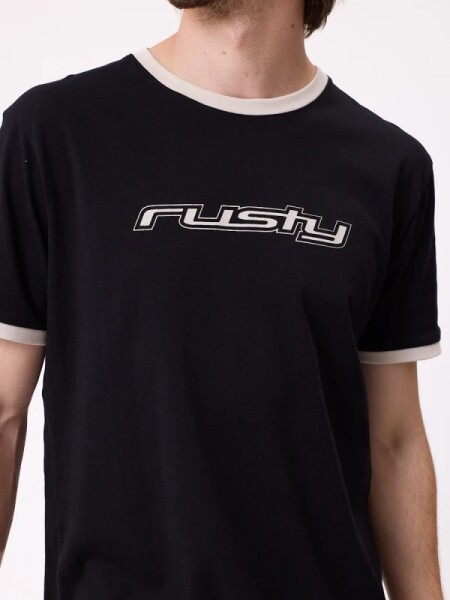 T-SHIRT RUSTY GALENCI NEGRO