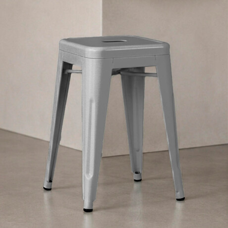 Banco Taburete Metálico Tolix Calidad Cocina Jardín Gris