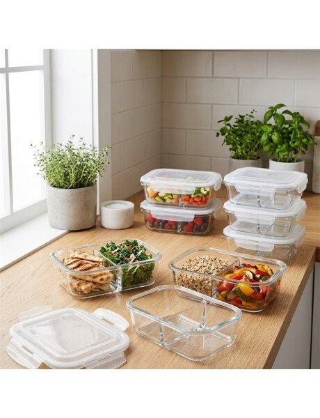 RECIPIENTE RECTANGULAR BOROSILICATO 1040ML 20.5X15.5XH6.5CM C/DIVISION RECIPIENTE RECTANGULAR BOROSILICATO 1040ML 20.5X15.5XH6.5CM C/DIVISION