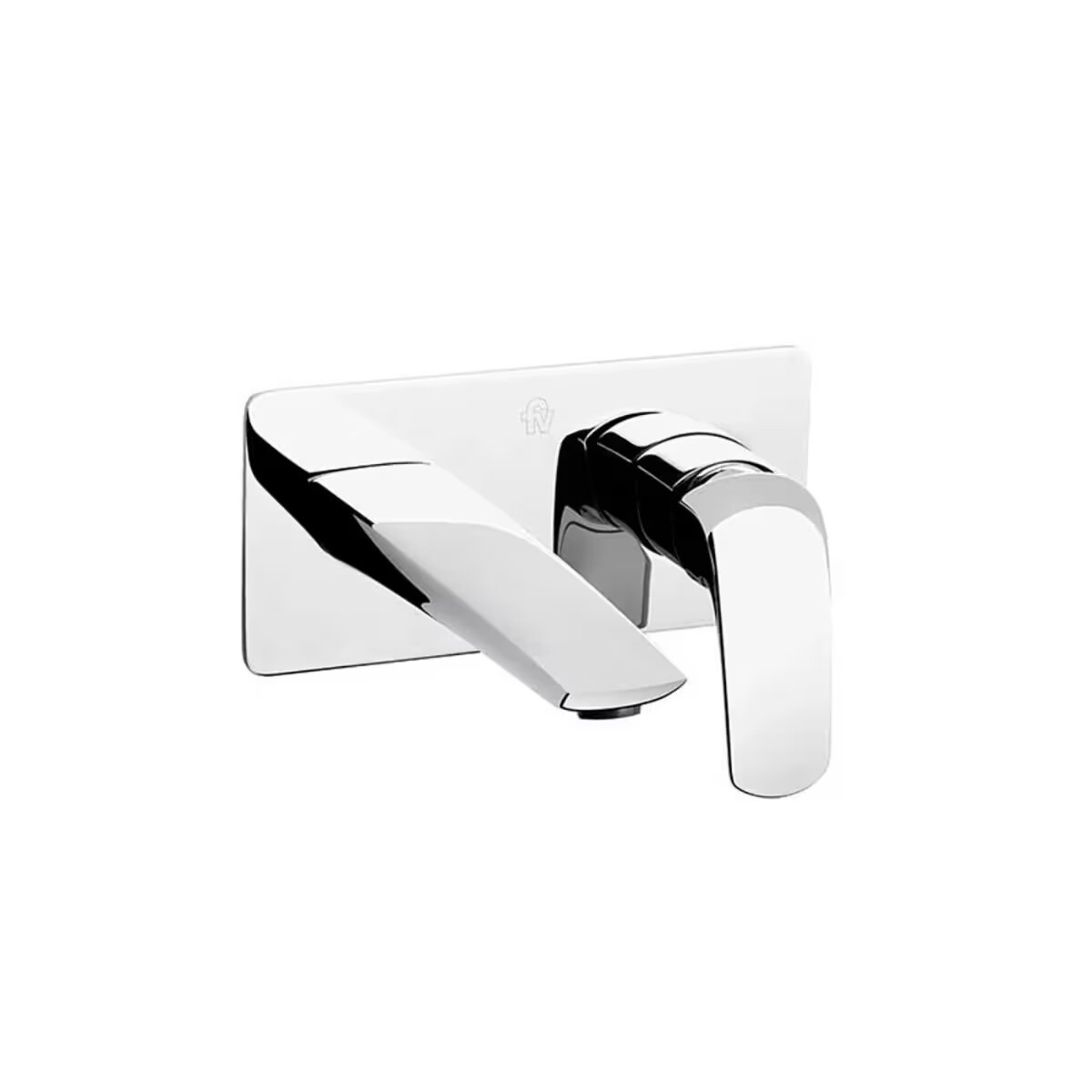 Grifería De Lavatorio Monocomando De Pared Epuyen Cromado 