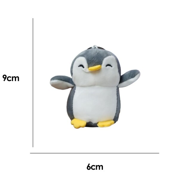 Llavero pingüino gris