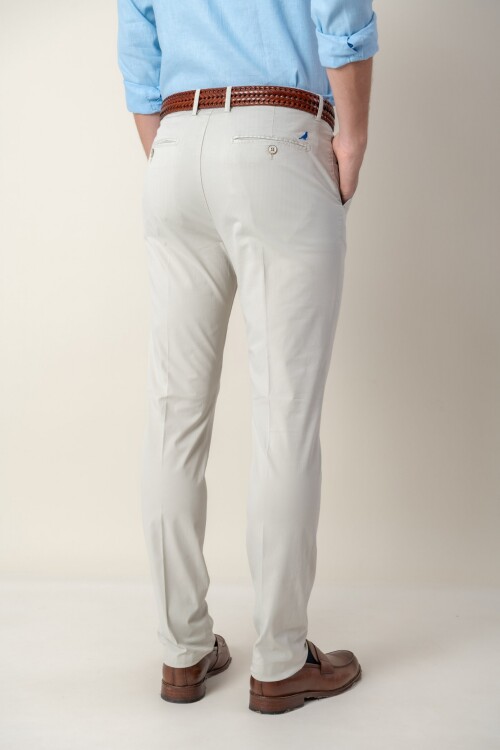 Pantalón de algodón Slim Fit Hielo