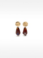 Pendientes Largos Con Vidrio multicolor