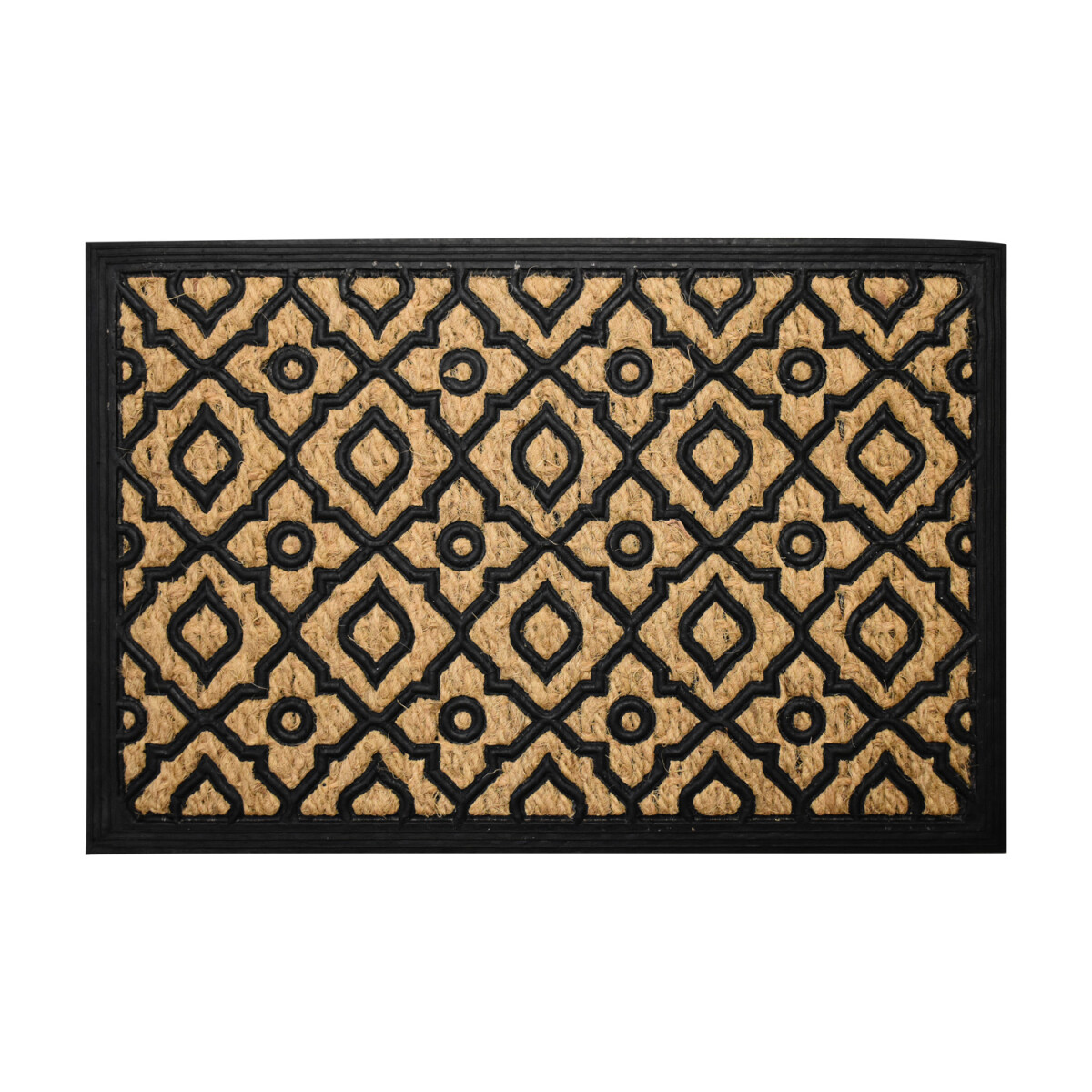 Alfombra Puerta Entrada Felpudo Coco Goma 40X60 - Trama Flor 