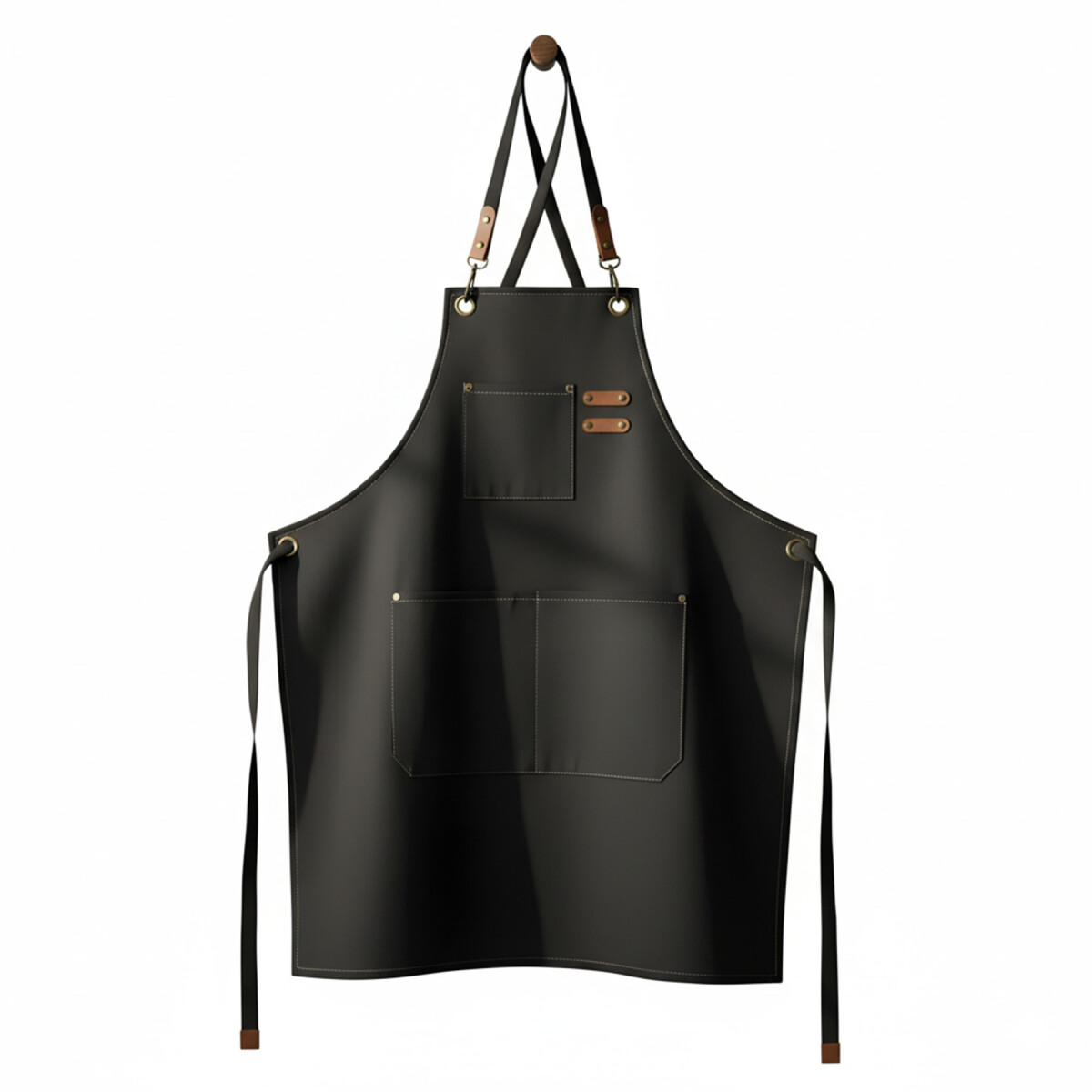 Delantal Gastronómico Jean Cocina Barbería Asado Chef Taller - Color Negro 