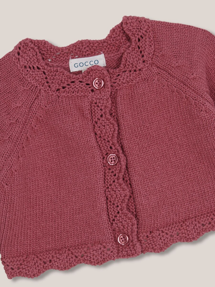 Chaqueta De Punto Berenjena