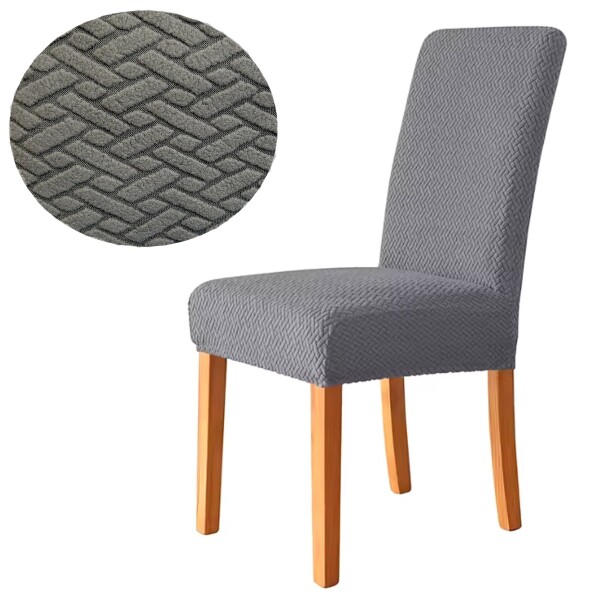 Funda Cubre Sillas Elastizado Lavable Tela Premium Textura ® Color Gris
