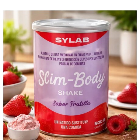 Slim Body Shake 500g SYLAB Sabor Frutilla Con Chantilly