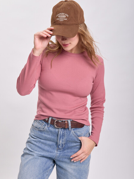 Remera rib Rosa