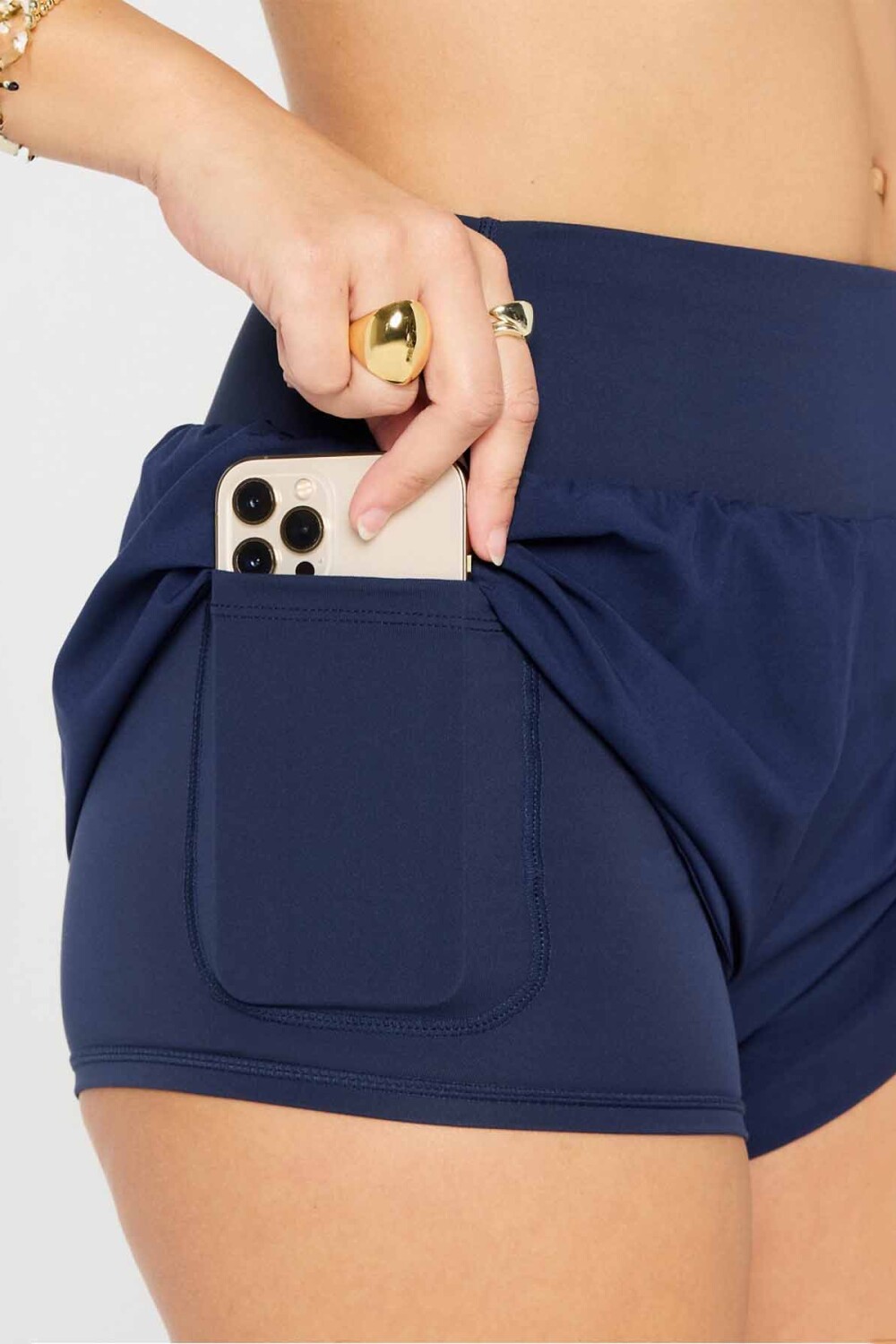 Short Con Malla Sun Chaser 3" Mujer Deep Navy