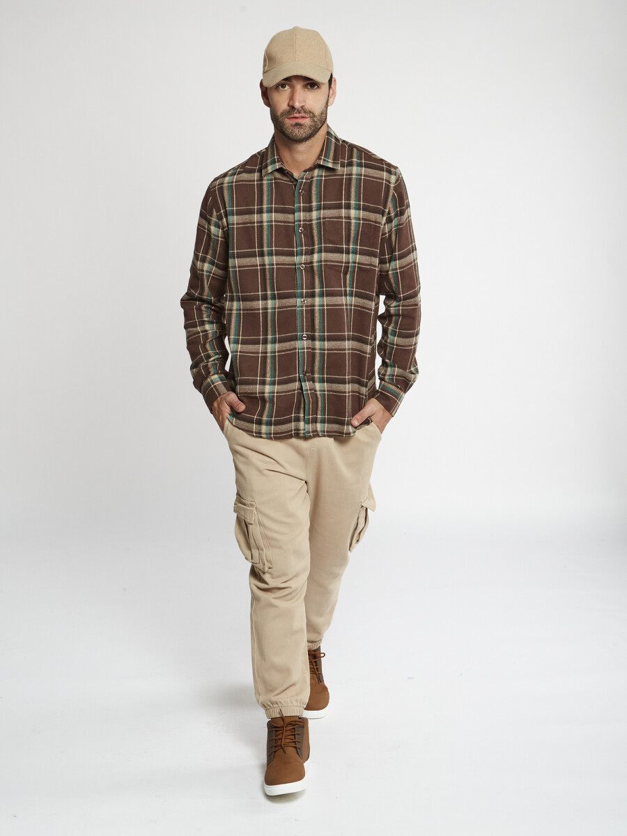 Camisa franela - marron 