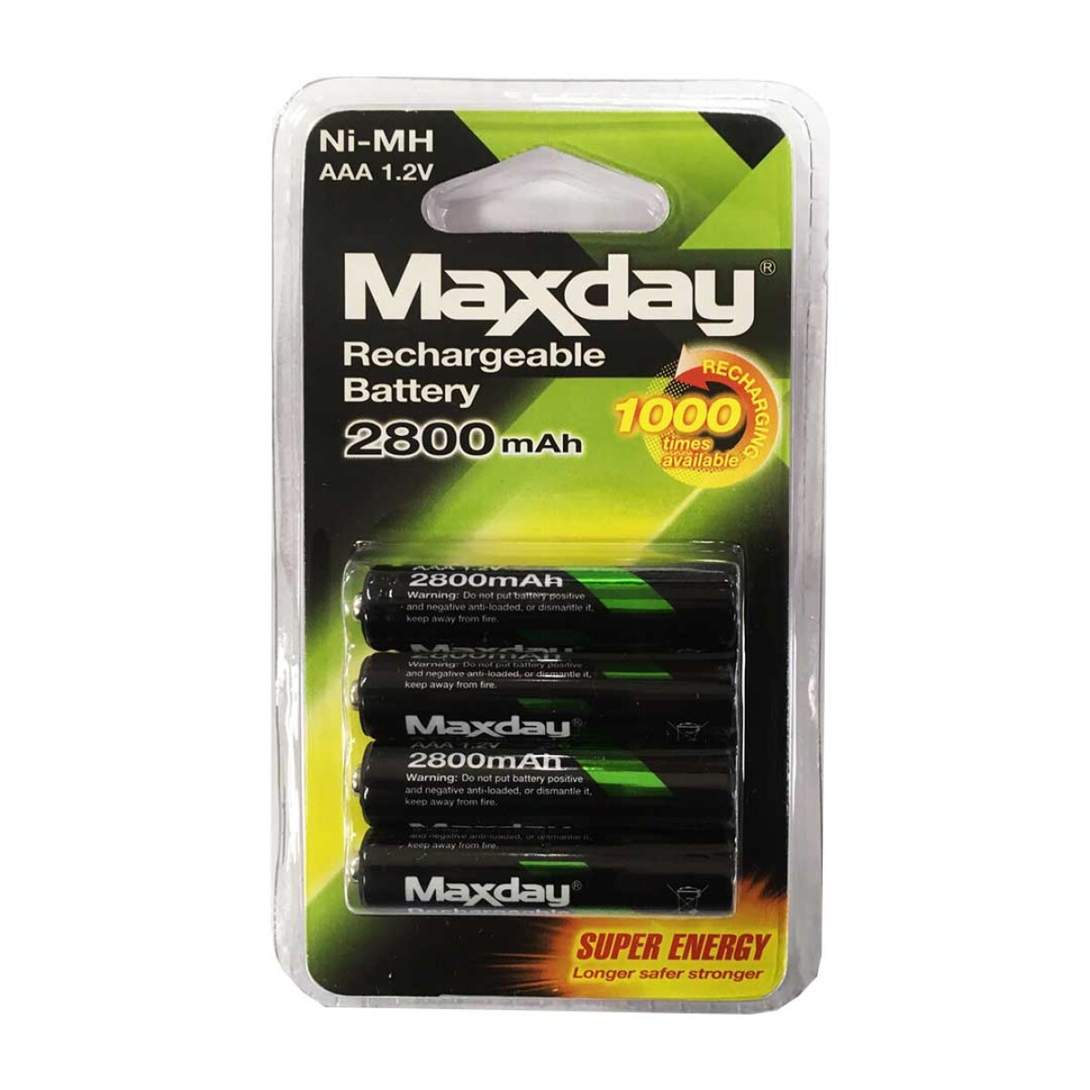 Pilas MaxDay Pack x4 AAA Recargables 2800 - 001 
