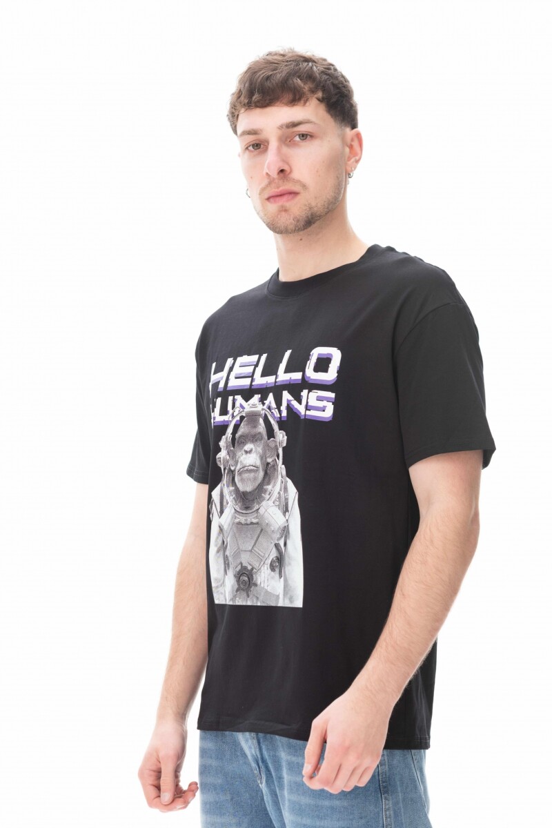 Remera Hello Negro